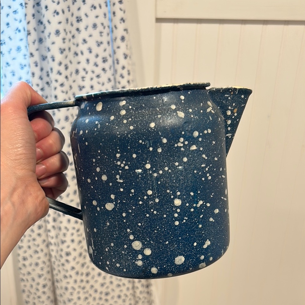 Vintage Enamel speckled pitcher